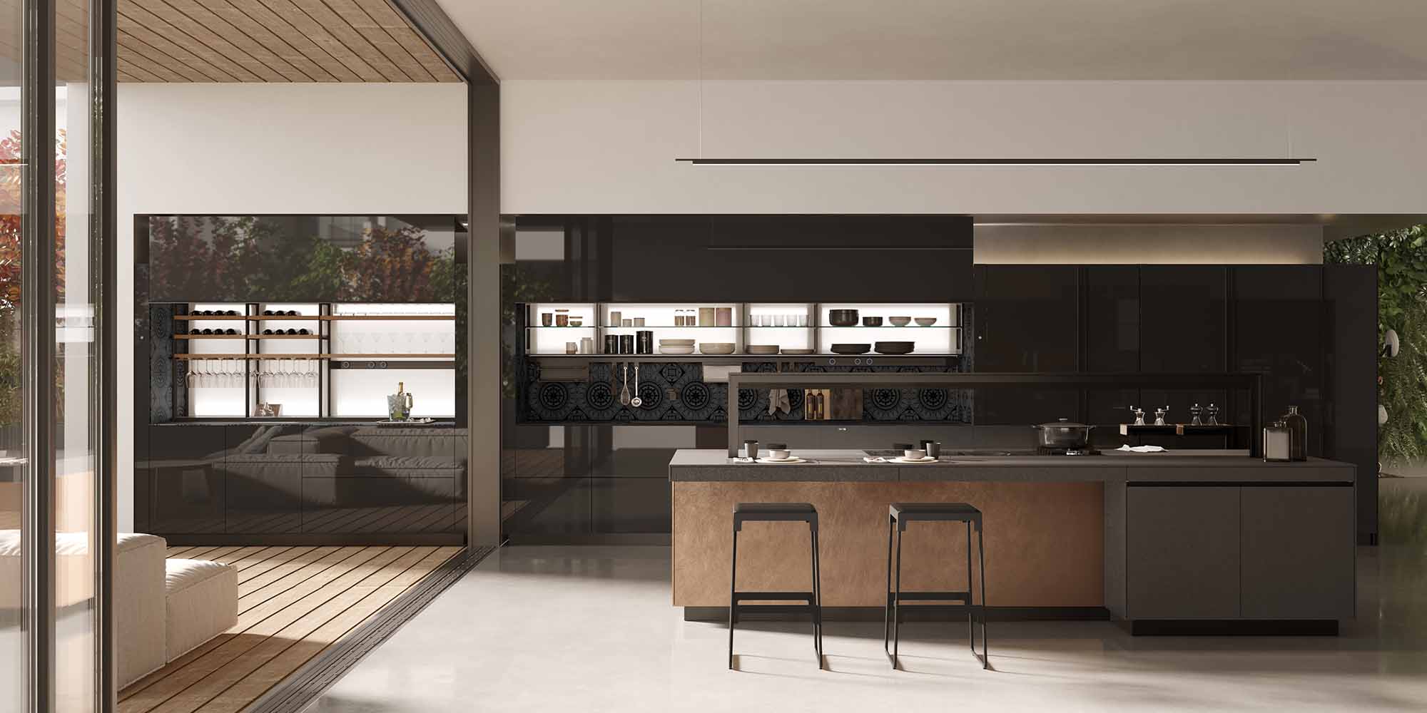 Valcucine glass kitchen